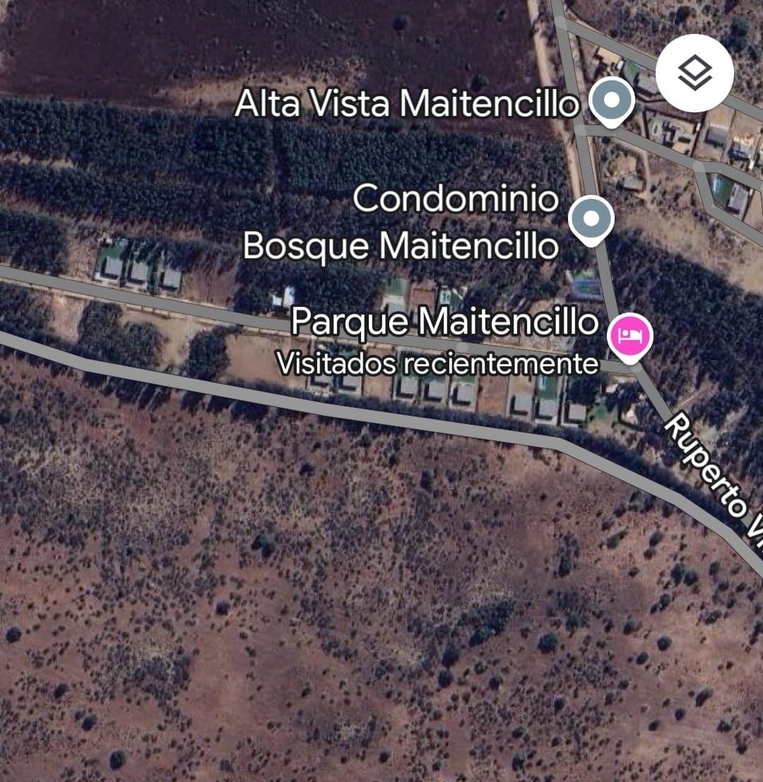 Imagen Satelital del predio que está siendp vendido como Parque Maitencillo.